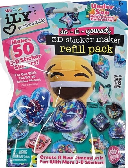 3D Sticker Maker Refill m/ 50 3D klistremerke shakers Under Sea 3D Sticker Maker Refill m/ 50 3D klistremerke shakers Under Sea