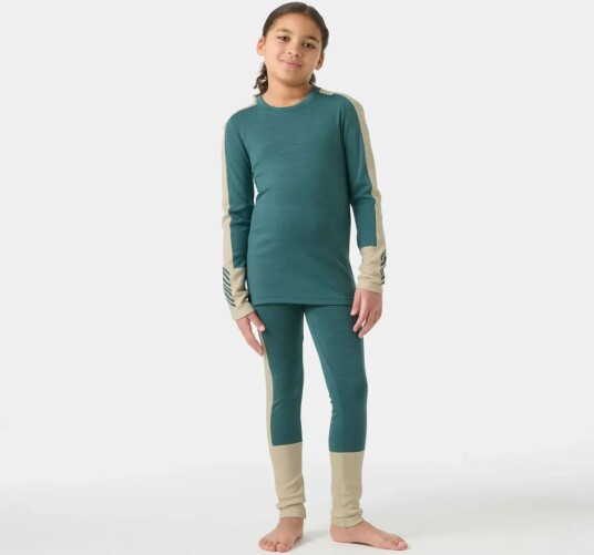 Helly Hansen Junior Lifa Merino Midweight Set Grønn 140/10