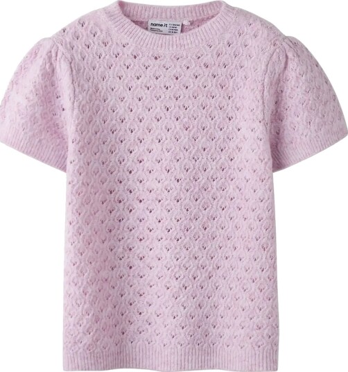 Name It Nkfbeate Ss Knit Top   Purple   116