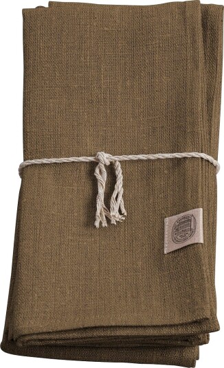 Lovely Linen Serviett Classic 4 pk i manglet lin Brun