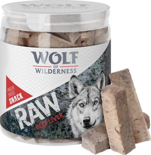 Wolf Of Wilderness Raw Frysetørkede Premiumsnacks Raw Okselever 4 X 90 G 