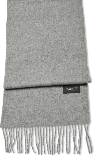 Lyle & Scott Plain Lambswool Scarf Grey ONE SIZE