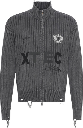 HAN Kjøbenhavn Logo Knit Cardigan Grey L