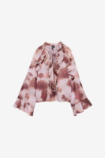 Vero Moda Bluse vmSabrina LS Ruffle String Lilla