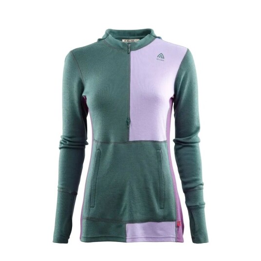 Aclima WarmWool Hoodsweater w/zip (W) dame Str. 2XL