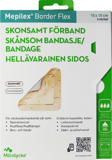 Mepilex Border Flex skumbandasje 10x10 cm 2 stk