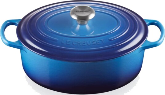 Le Creuset Signature Oval Gryte 29 cm 4,7L St??pejern Azurbl??