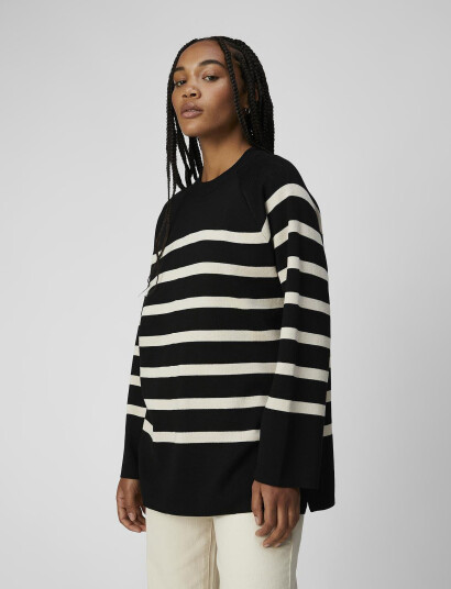 Object Objester Ls Knit Top Noos - Black - XL
