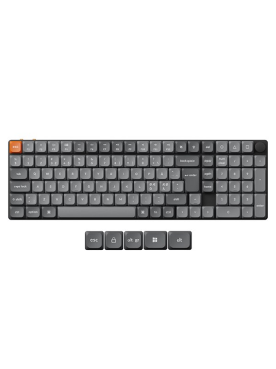 Keychron K17 MAX Wireless Tri Mode Hot Swap QMK/VIA Gateron Low Profile Red Gamingtastatur Nordisk Svart Keychron K17 MAX Wireless Tri Mode Hot Swap QMK/VIA Gateron Low Profile Red Gamingtastatur Nordisk Svart