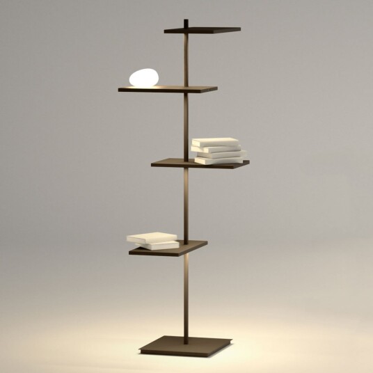 Suite LED gulvlampe brun 133 cm   Vibia   Stue   Design   Plast   Med flere lyskilder