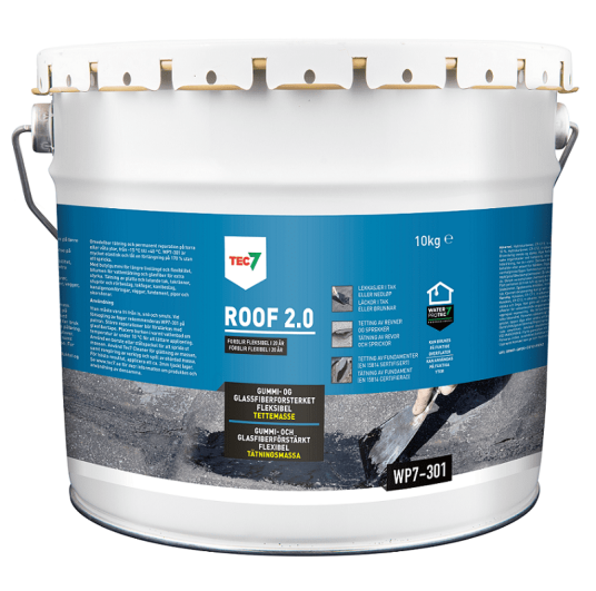 TEC7 Roof 2.0 Gummiasfalt for reparasjon av tak 10 kg TEC7 Roof 2.0 Gummiasfalt for reparasjon av tak 10 kg