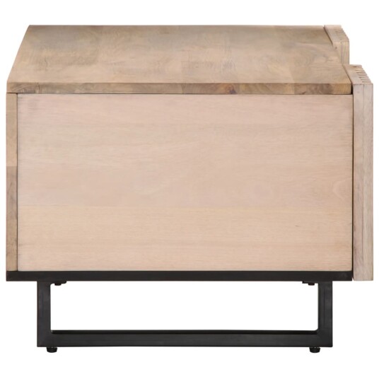 Salongbord hvit 100x55x40 cm heltre mango 377499