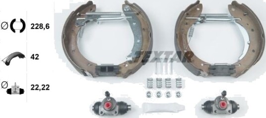 Bremsesko sett TEXTAR 84053901