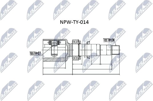 Nty Drivknute drivaksel NTY NPW TY 014