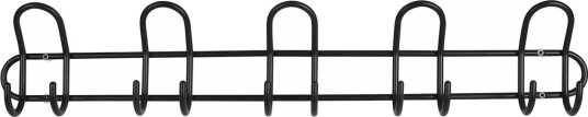Home it knaggrekke med 5 knagger 68,5x6,5x13cm svart Home it knaggrekke med 5 knagger 68,5x6,5x13cm svart