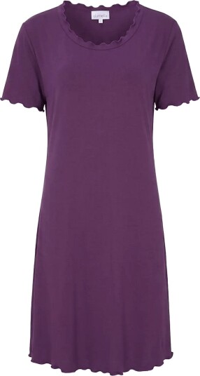 Damella of Sweden Nightdress Short Sleeve Josefine PLUM XXL