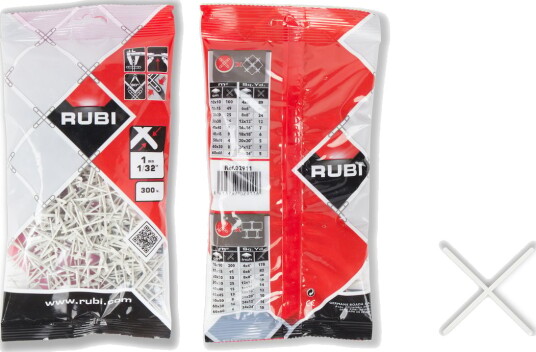 Rubi Flisekryss 1mm 300 Stk. Rubi Flisekryss 1mm 300 Stk.