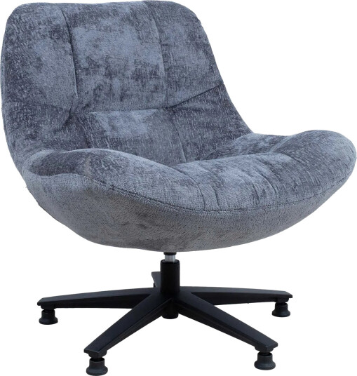 Lenestol HOME4YOU Kendra 80x40xh90 cm, svart - grå