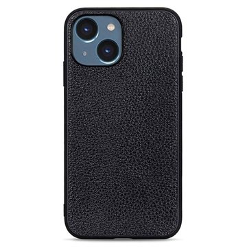 Elegant iPhone 14 Plus Lær Deksel Svart