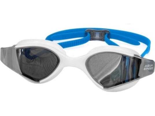 Aqua-Speed Blade Mirror Svømmebriller Hvit Og Blå Aqua-Speed Blade Mirror Svømmebriller Hvit Og Blå