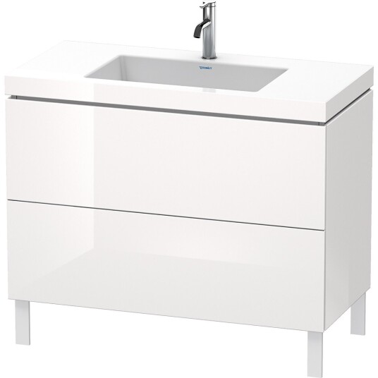 Duravit L-Cube Servantskap m/2 skuffer 1000x698x480 mm Hvit Høyglans