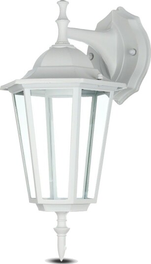 V Tac VT 750 vegglampe E27 matt hvit nedadrettet