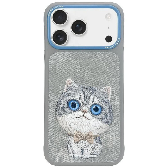 Nimmy Cat Deksel iPhone 17 2.0 Big Eyed Pet Grå