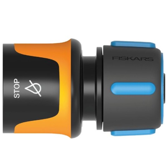 Fiskars 1027080 Hurtigkobling 1/2-5/8", Ø13-15 mm, innebygd vannstopp, Vanning