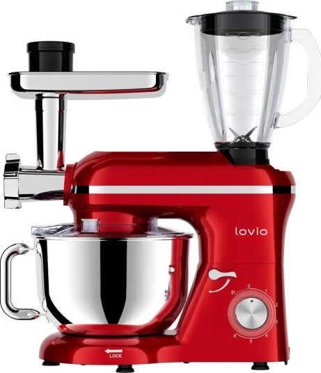 Lovio ChefAssistant Plus Kjøkkenmaskin - 6,2L, 1900W, 6 hastigheter - Rød Lovio ChefAssistant Plus Kjøkkenmaskin - 6,2L, 1900W, 6 hastigheter - Rød