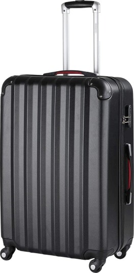 Hardskallkoffert – svart, 90 l, ABS, 360 hjul