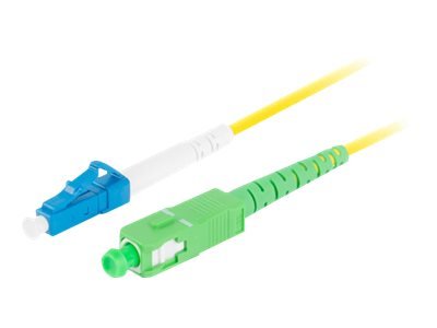Lanberg - Koblingskabel - Lc/Upc-Enkeltmodus (Hann) Til Sc/Apc-Enkeltmodus (Hann) - 2 M - 3 Mm - Fiberoptisk - Simpleks - 9 / 125 Micron - G.657.A1 - Halogenfri - Gul