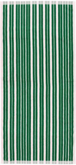Marimekko Raide badehåndkle 70x150 cm Green light pink