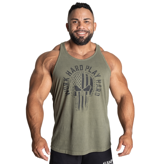 Gasp Skull T back Acid Washed Green Grön Large Gasp Skull T back Acid Washed Green Grön Large