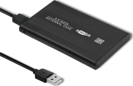 Qoltec 51856 Eksternt harddiskkabinett 2.5" USB 2.0 SATA3 Svart
