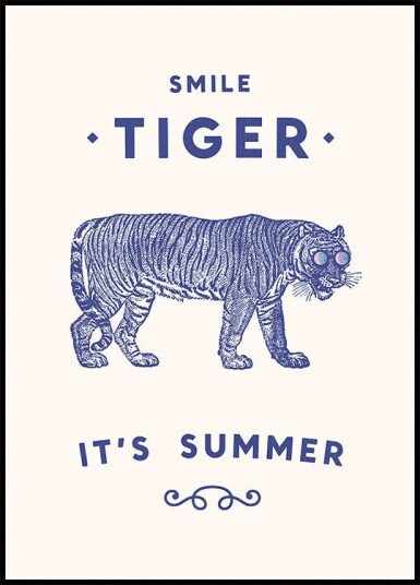 Smile Tiger Poster Plakat / 40x50cm