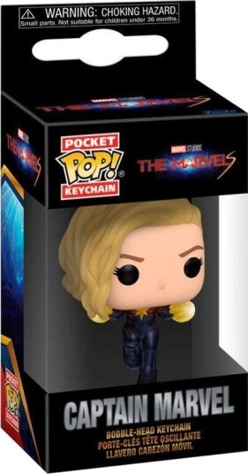 Northix Captain Marvel Pocket POP nøkkelring samleobjekt