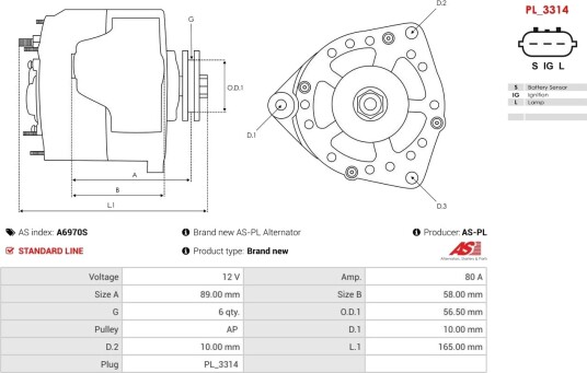 AS PL A6970S Dynamo