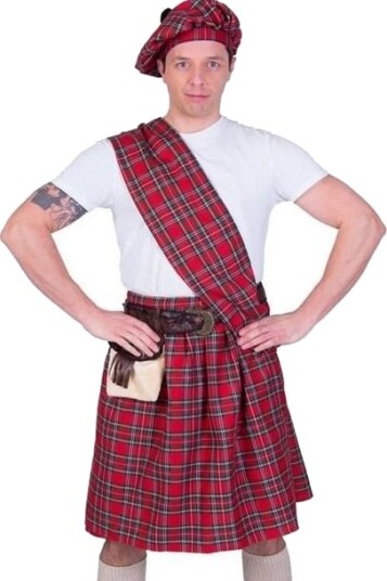 Espa Highlander Kostume Rød Espa Highlander Kostume Rød