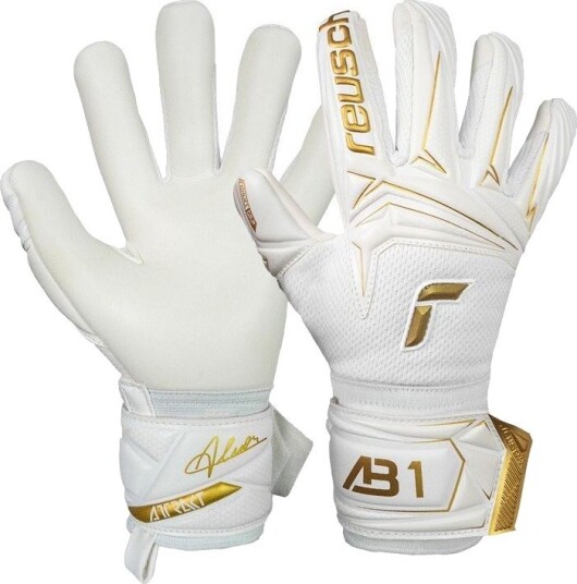 Reusch Keeperhansker Attrakt Advance Alisson   Hvit/gull Barn størrelse 7½