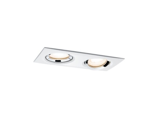 Paulmann 929.02 Innsunket Spotlight Gu10 2 Ampuller Led 460 Lm Kromfarget Hvit