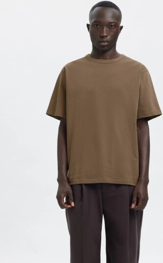 Annarr Anrro Ss O Neck Emb Tee Khaki green XL