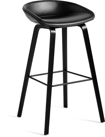 Hay - About A Stool Aas33 Low Black Footrest Oak/cat.4 Hallingdal 65 130 Barstoler Hee Welling Metall/tre/plast