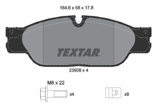 Bremseklosser TEXTAR 2390801 Bremseklosser TEXTAR 2390801