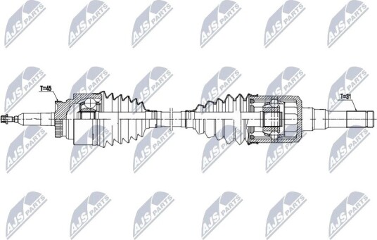 Drivaksel NTY NPW-FR-194