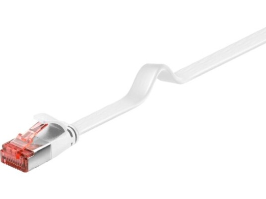 Triton Cat 6 Flat Patchkabel U/Ftp Hvit - Kabellengde 1,5 M