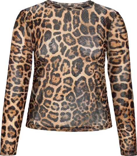Noisy May Curve   Topp Nmjudith L/S Mesh Top Curve   Svart