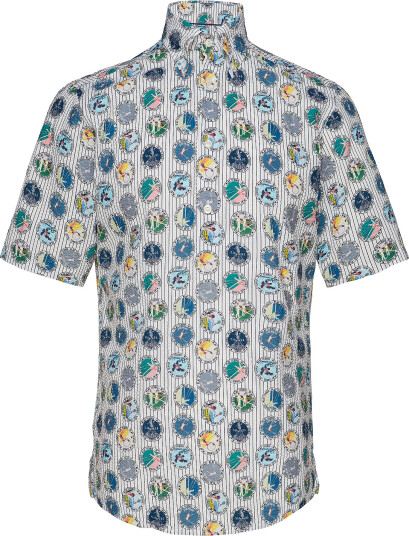 Eton Casual Fit Poplin Shirt Multi/patterned S