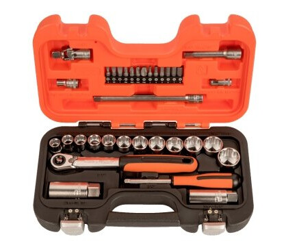 Bahco SL34 Pipenøkkelsett 34 deler 3/8" Håndverktøy 1,87 kg Bahco SL34 Pipenøkkelsett 34 deler 3/8" Håndverktøy 1,87 kg