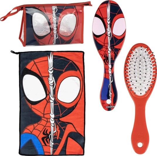 Spidey And His Amazing Friends Toalettmappe med Håndkle & Hårbørste