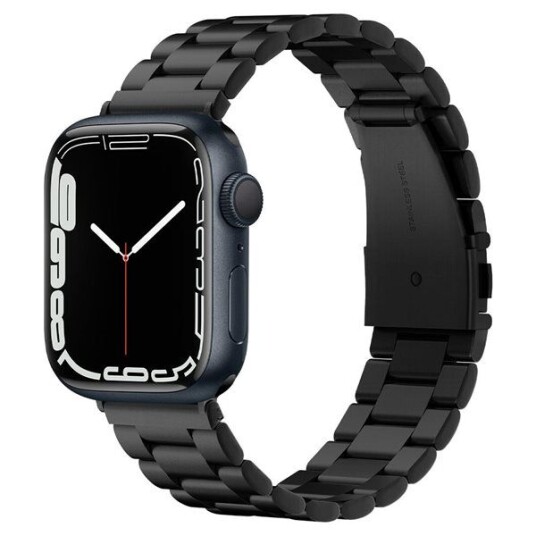 Spigen Apple Watch (42/44/SE/45/49MM) Spigen Modern Fit metallreim - Svart Spigen Apple Watch (42/44/SE/45/49MM) Spigen Modern Fit metallreim - Svart